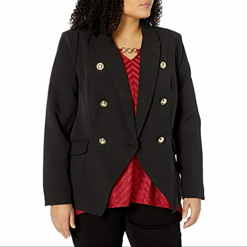 City Chic Women’s Plus Double Button Jacket NWT